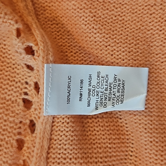 89th Madison Hooded Sweater Women Open weave front Size XL - Picture 10 of 11